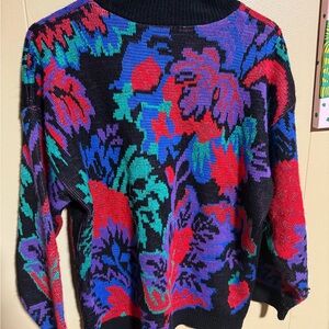 Colorful Floral Women's Sweater